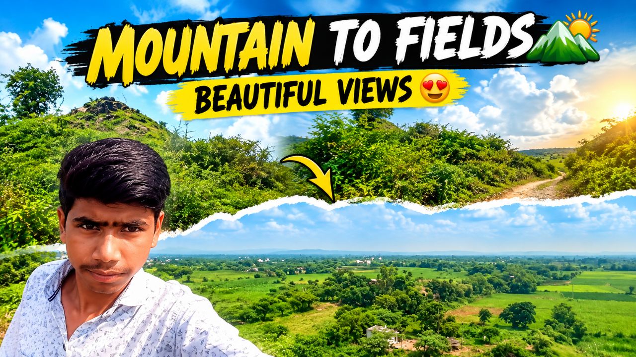 Exploring Beautiful Mountain Views & Green Fields 🌿 | Village Vlog
