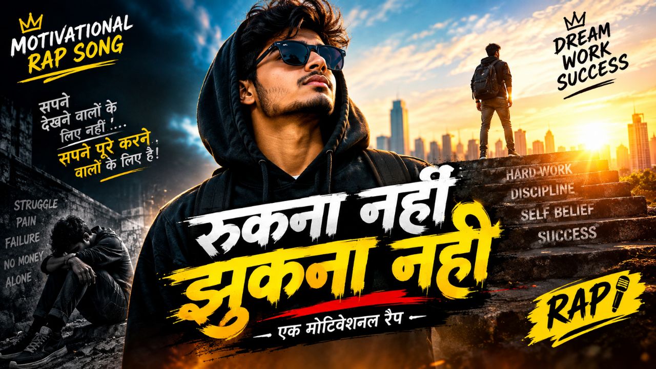 Rukna Nahi Jhukna Nahi 🔥 | Motivational Hindi Rap | Hard Work & Success