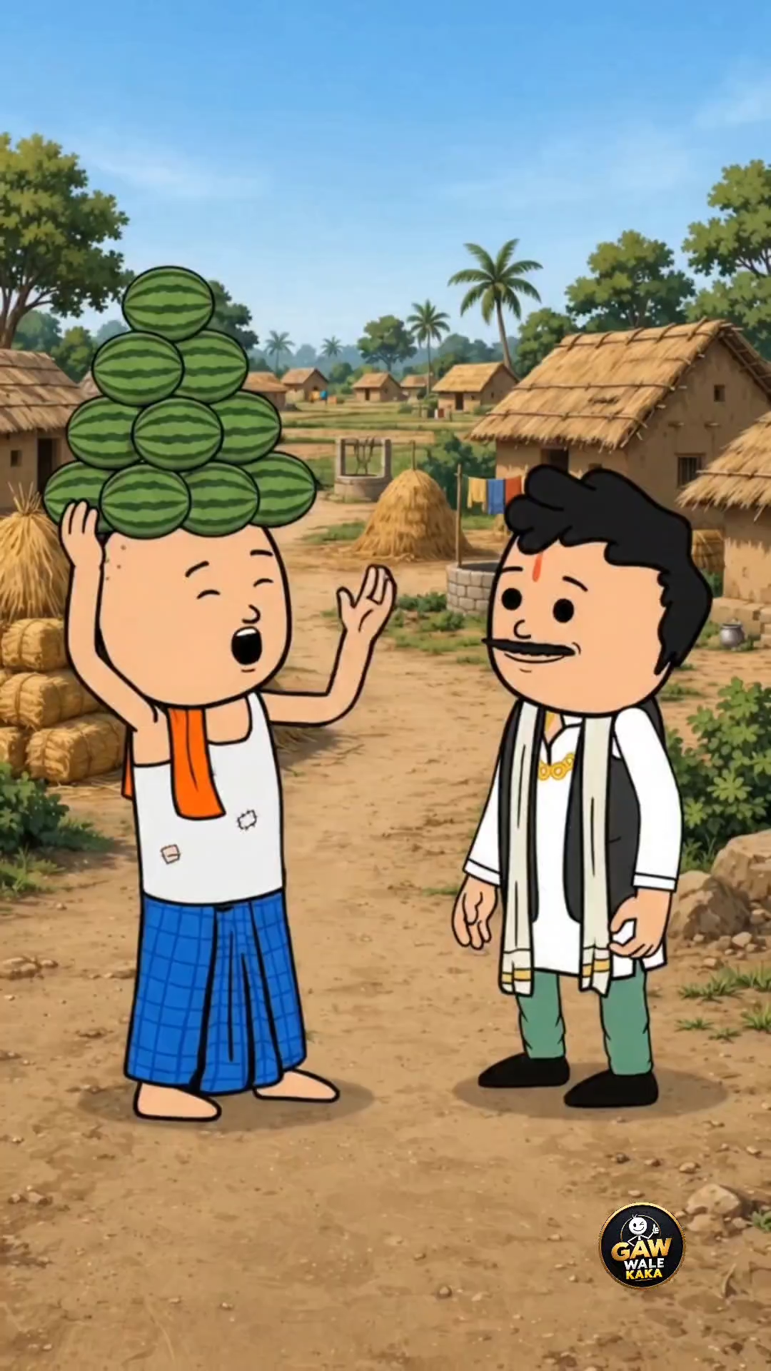 🍉 “तरबूज ले लो भाई! मीठा तरबूज और मजेदार ग्राहक 😂🍉”