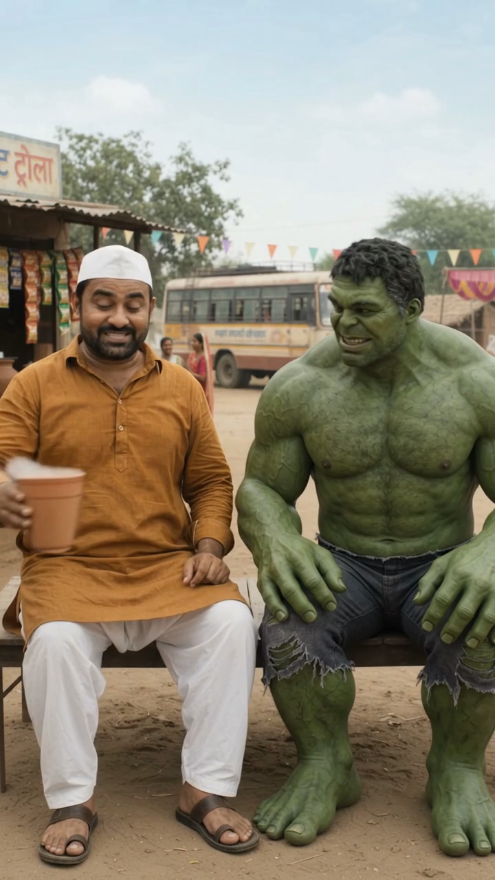 Hulk vs Desi Man: डांस के बाद कड़क चाय की महफ़िल! ☕🤣