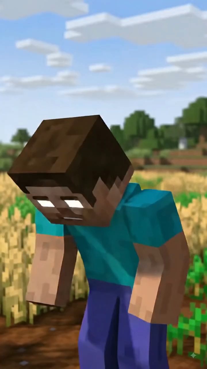 Steve and Herobrine Farming Life 🌾 #minecraft #shorts #herobrine #steve #farming #hardwork #india