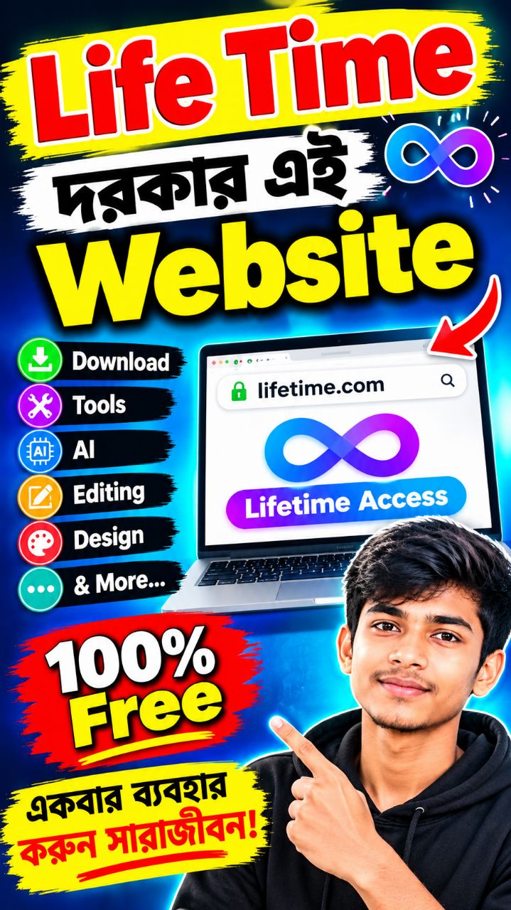 Life Time Website 😱 একবার ব্যবহার করুন সারাজীবন! | 100% Free Website