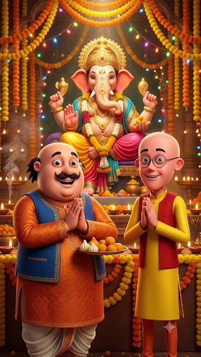 Motu Patlu ki taraf se aap logon Ko Ganpati Bappa Moriya ki hardik shubhkamnaen