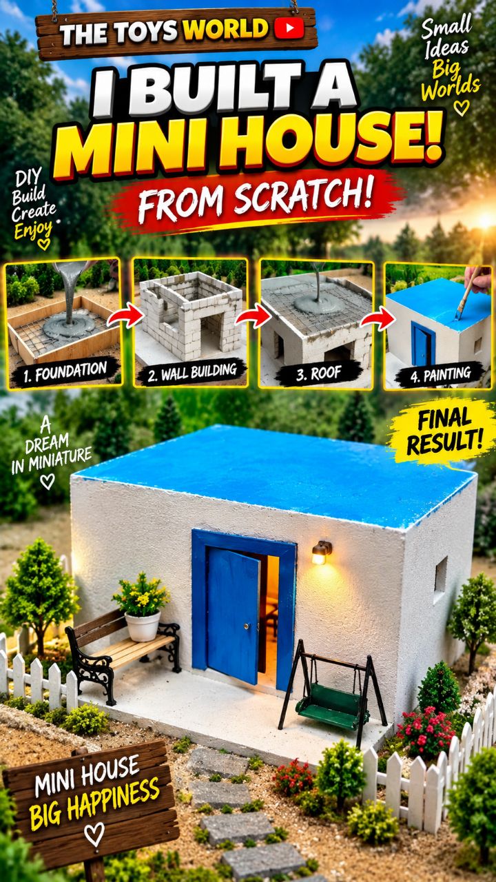 I Built a Beautiful Mini House From Scratch! 🤯🏠 | DIY Miniature House