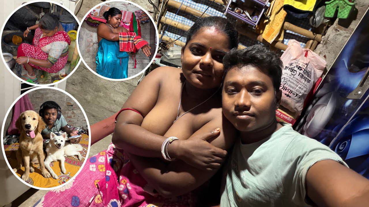 Couples Masti VLOG) पूजा ने बिना ब्लाउज पहने 🤪 video bana liya.#romantic ❤️