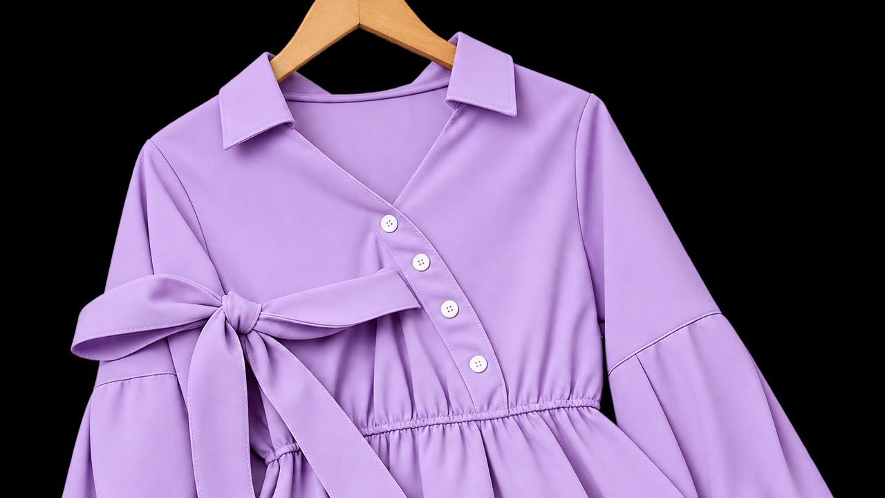 Beautiful Lavender Bow Top 💜 | Stylish Look for Women