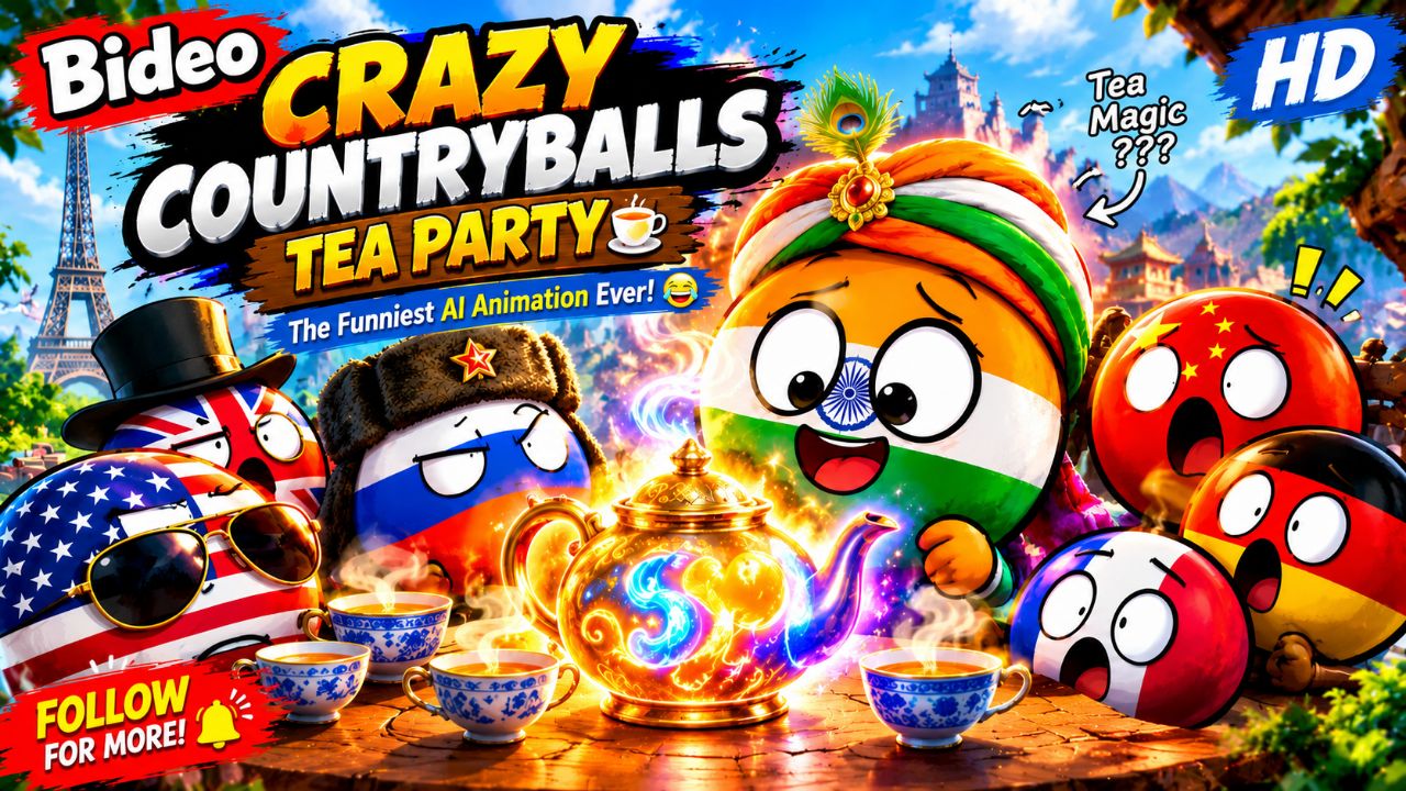 Crazy Countryballs Tea Party 😂🫖 | The Funniest AI Animation Ever! 🌍🔥#Countryballs#s
