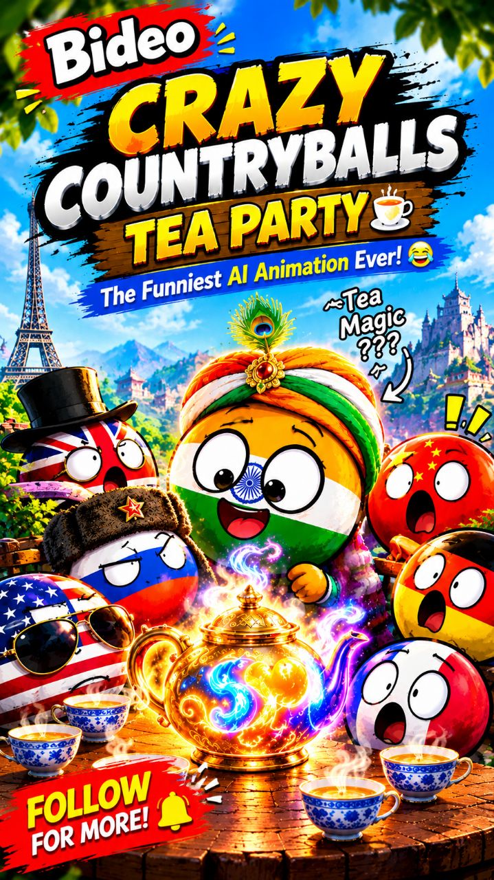 Crazy Countryballs Tea Party 😂🫖 | The Funniest AI Animation Ever! 🌍🔥#CountryballsAI