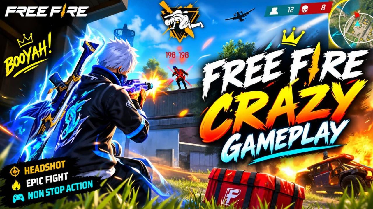 Free fire Crazyy Gameplay With This Crazy Clutch