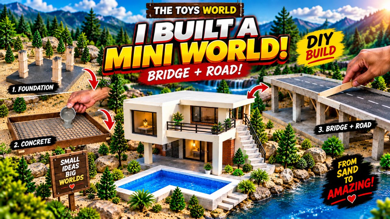 I Built an Entire Miniature World From Scratch! 🤯🏗️ | DIY Bridge & Road