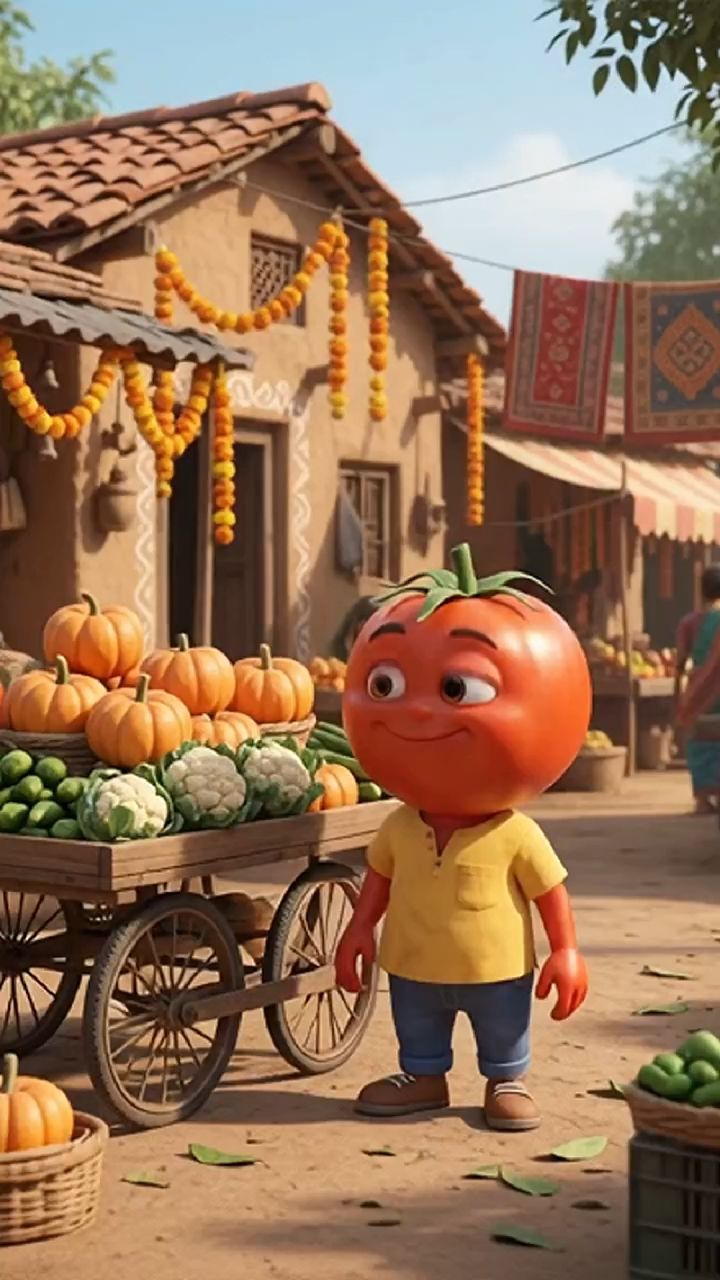 🍅 टमाटर की गाड़ी भाग गई! 😱 फिर जो हुआ देखकर हंसी नहीं रुकेगी 😂 | #Shorts