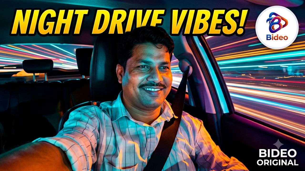 : कार में नाईट ड्राइव का मज़ा! 🚗✨ | Late Night Car Driving Status