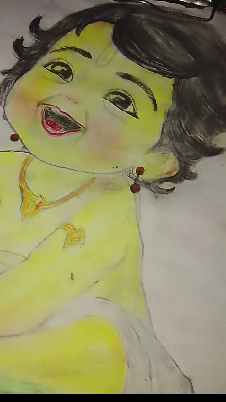 Cute Krishna drawing easy 🥰🥰#short#art#drawing#skcteh