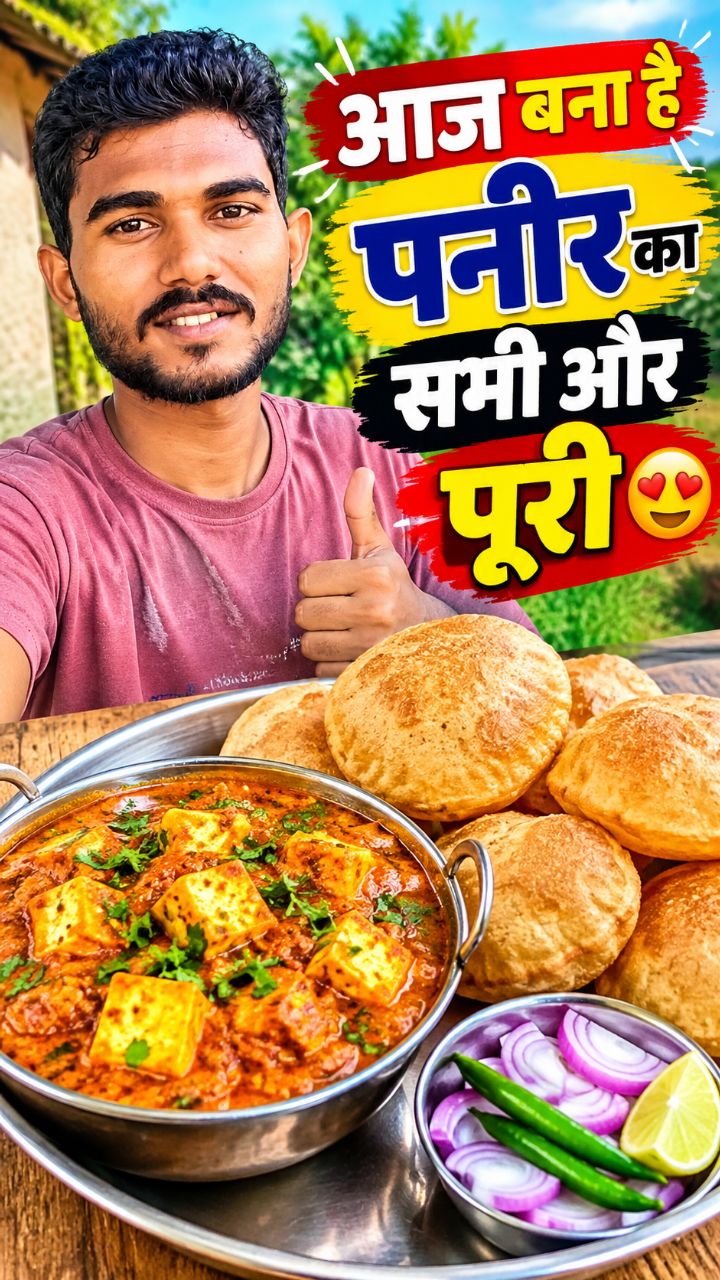 आज बना है पनीर का सब्जी और पूरी 😍 | देसी खाना | Village Food Vlog