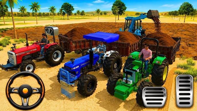Heavy Village Tractor Work | JCB, Dumper, Holland & John Deere Extreme Mud Loading Gameplay 🚜🔥Par