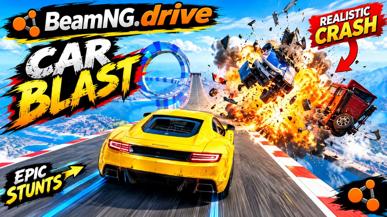BeamNG.drive Car Blast | Epic Crash & Realistic Destruction