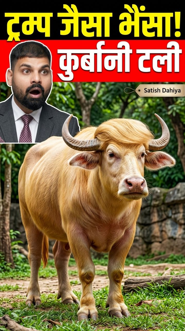डोनाल्ड ट्रम्प जैसा भैंसा! 😱 ₹3 लाख में बची जान #DonaldTrump #ViralVideo