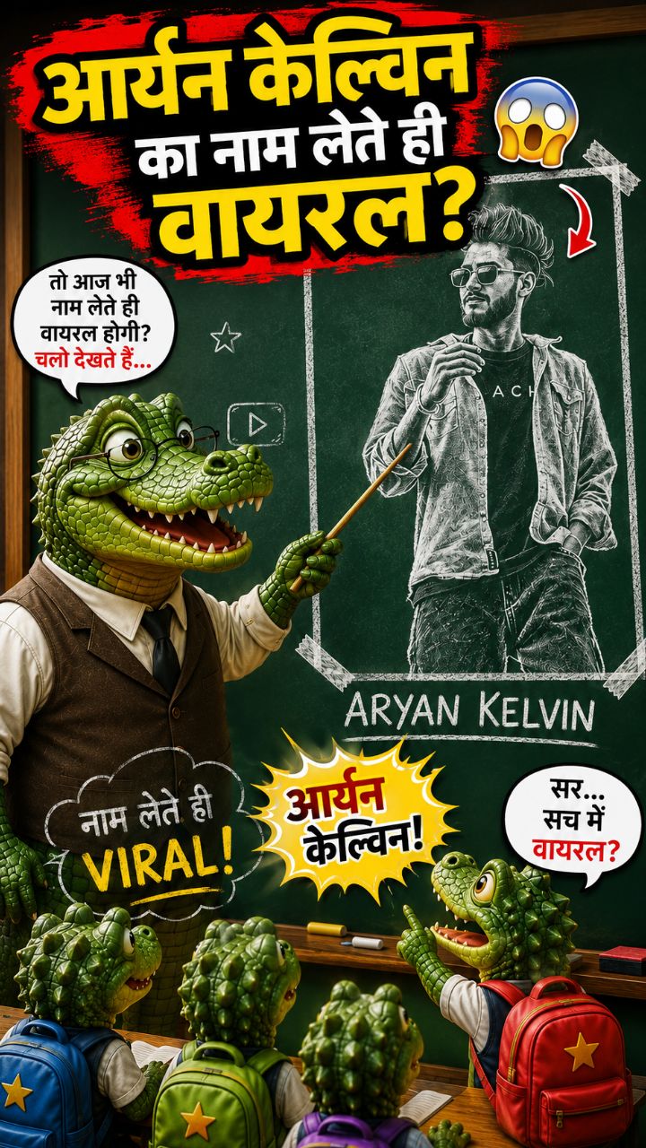 😂 आर्यन केल्विन का नाम लेते ही वायरल? | मगरमच्छ मास्टरजी की मजेदार क्लास 🐊🤣