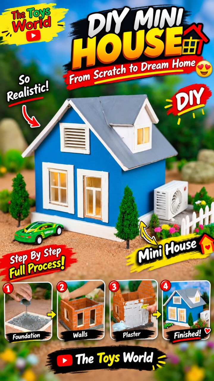 I Built a Tiny Dream House From Scratch! 🏠 | DIY Miniature House