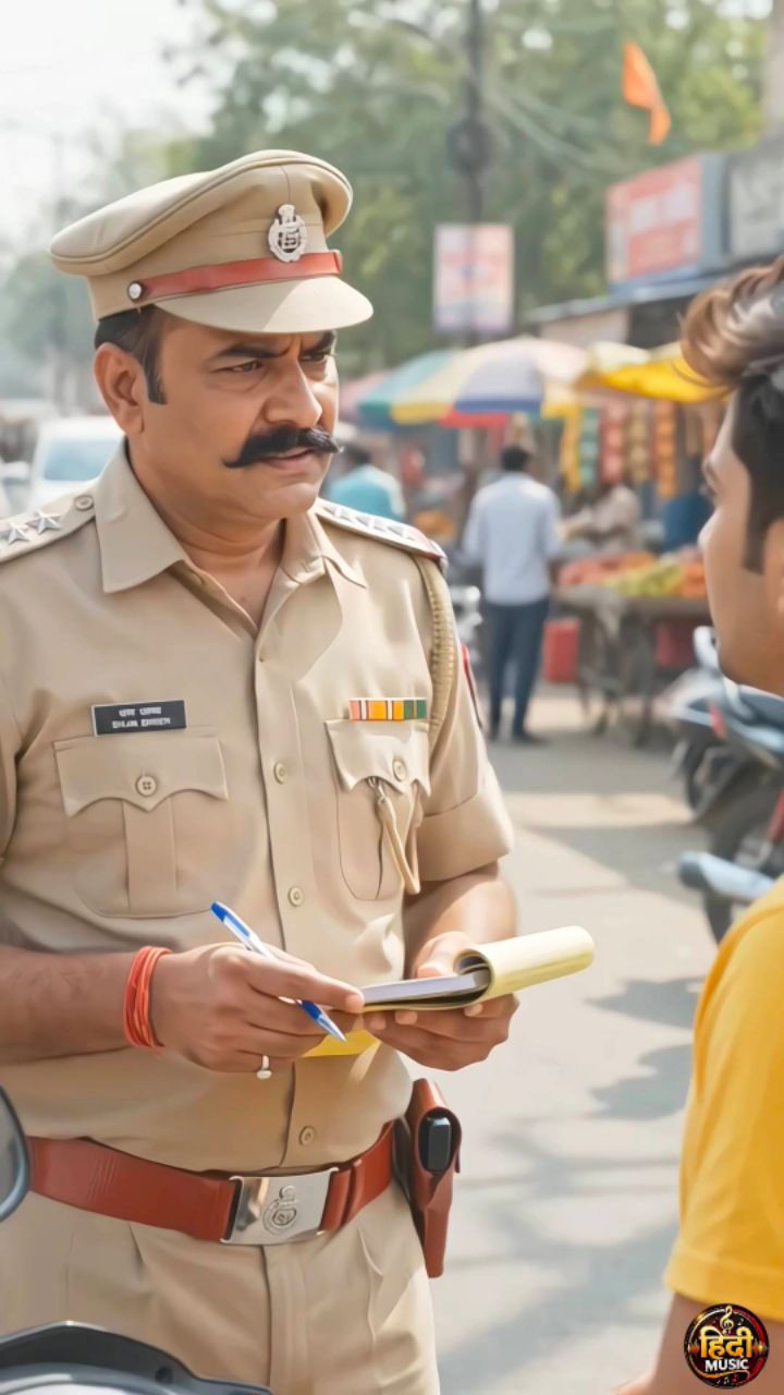 पुलिस ने काट दिया चालान 😱 लेकिन जो बहाना दिया हँसते-हँसते लोटपोट हो जाओगे 😂#Comedy #Funny #Shorts