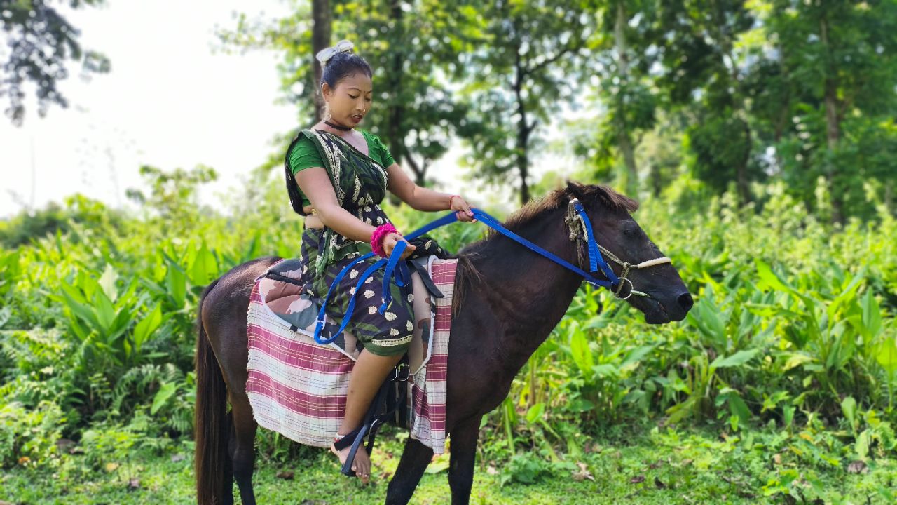 Horse Riding in the village 😍