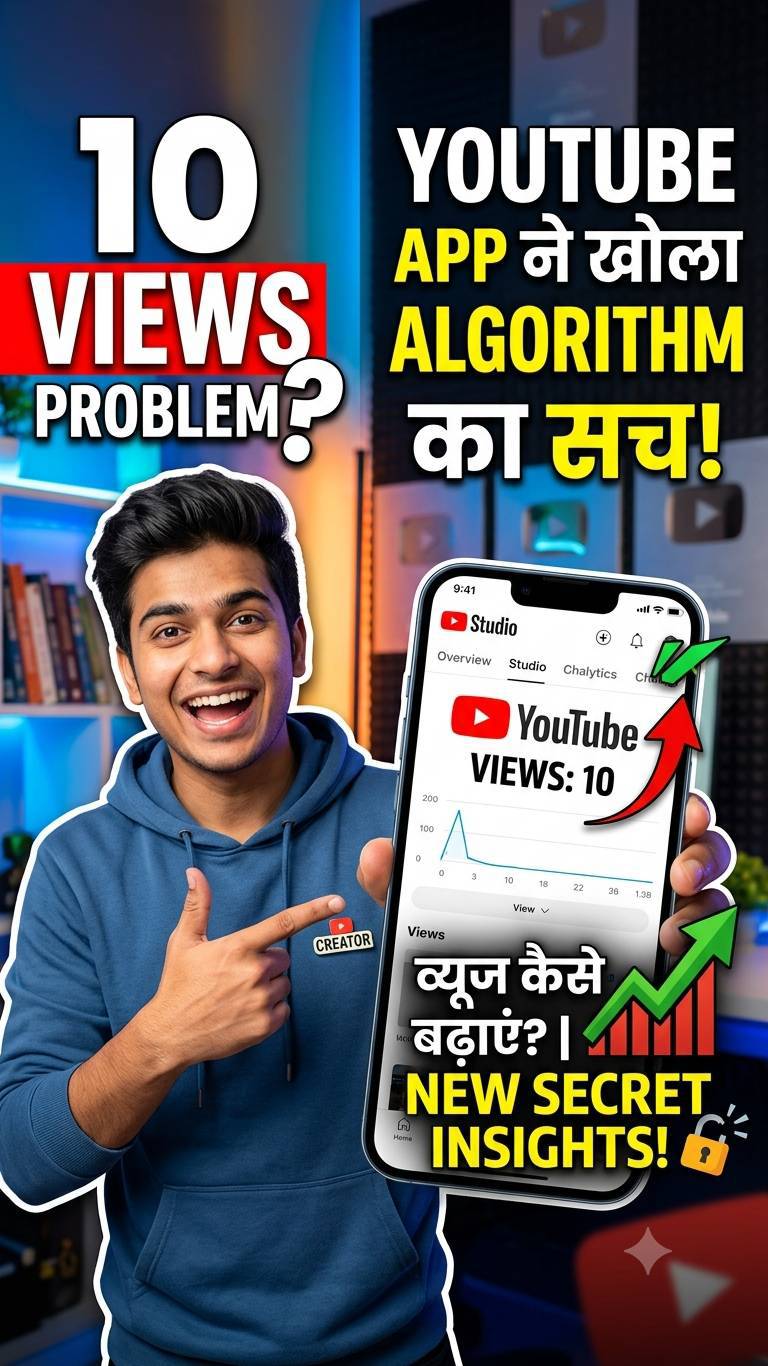 10 Views Problem? YouTube App ने खोला Algorithm का सच! 📱