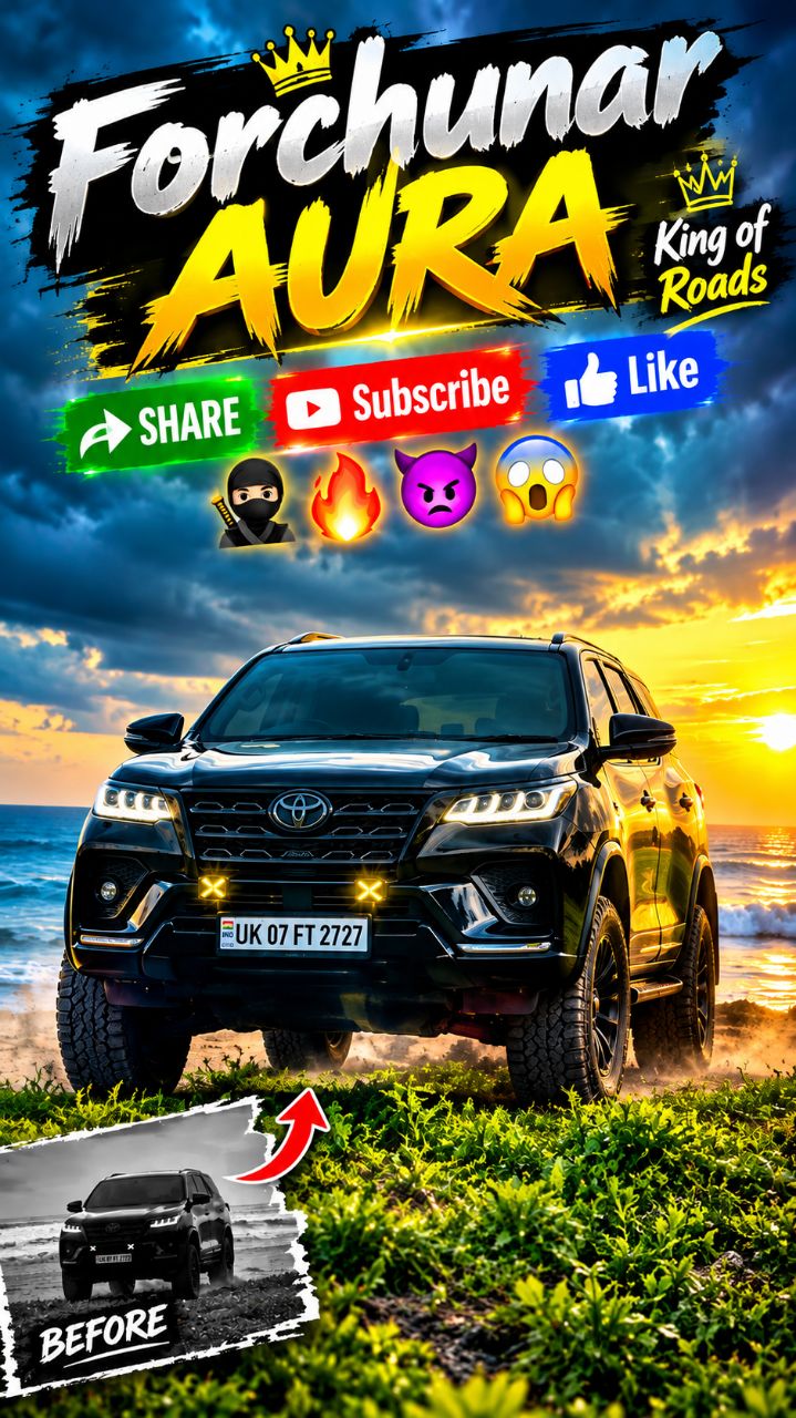 Fortuner का खतरनाक AURA 🔥 | King of Roads 😈 #Geming #Shorts #Car