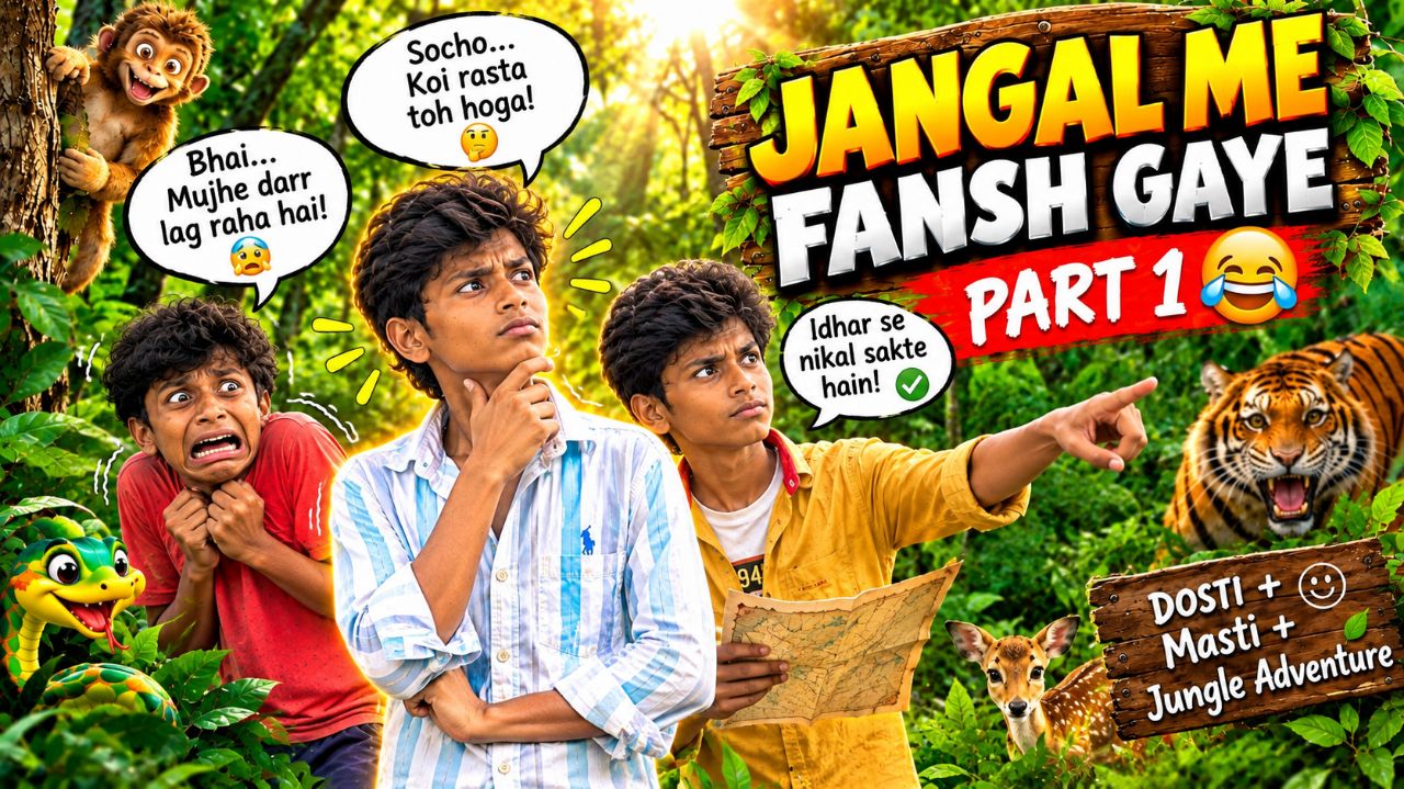 🤣 funny video 📸 जंगल में फंस गये 🤣 | JANGAL MEIN FANS GAYE | comedy video| jungle mein fans gaye