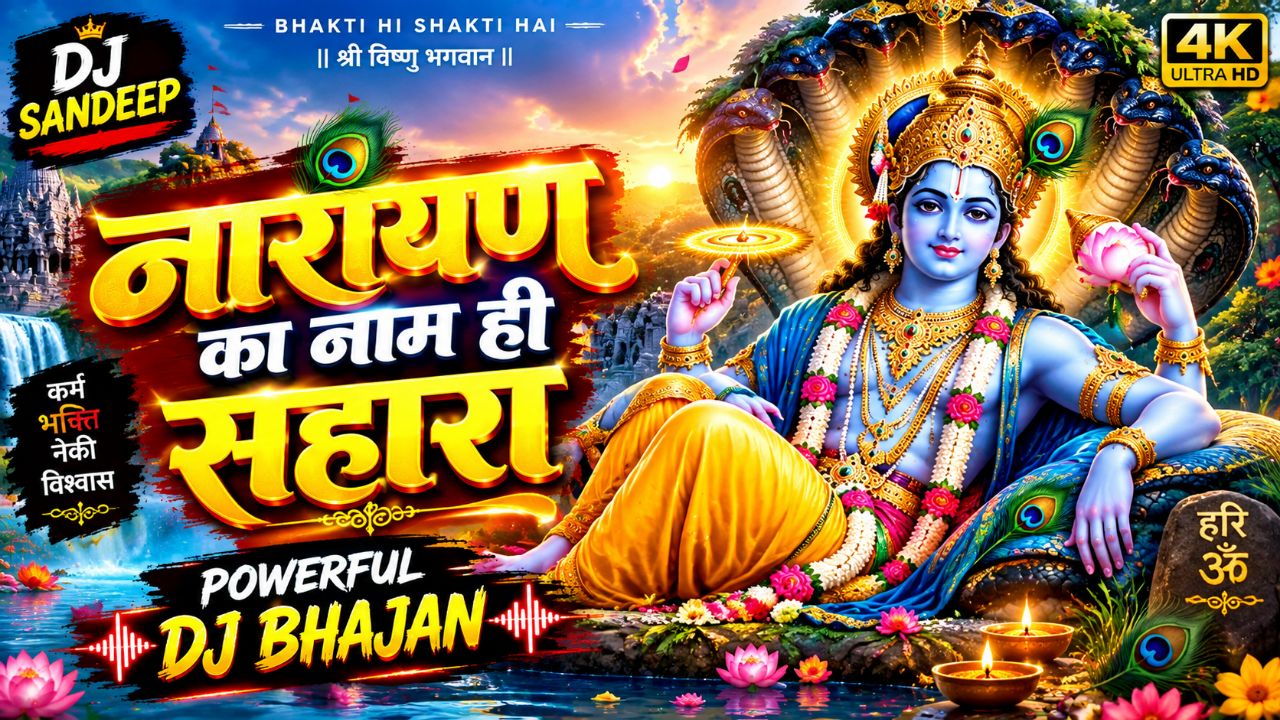 🙏 नारायण का नाम ही सहारा 🔥 | कर्मों की राह में नारायण | Powerful Devotional DJ Bhajan |
