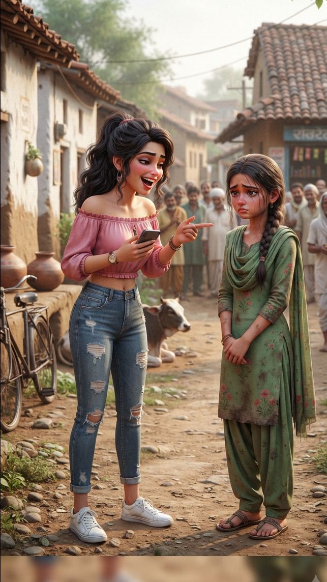 शहर की लड़की गाँव की लड़की पर हँसी… फिर खुद शर्मिंदा हो गई 😱 #shorts
