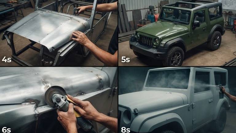 🔥 Iron Pipes + Tin Sheets → Mahindra Thar | Full Fabrication Build