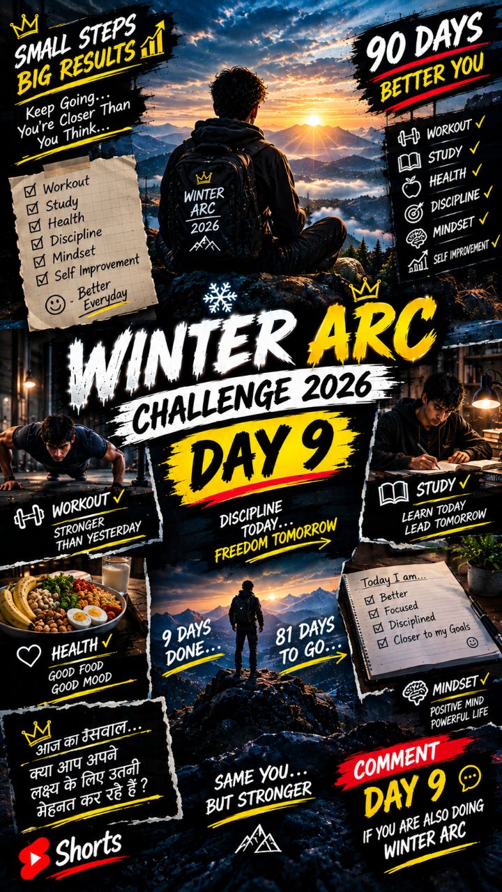 WINTER ARC CHALLENGE 2026 ❄️🔥 | DAY 9 | 9 Days Done… 81 Days To Go! 💪@Jose Mode @Bideo
