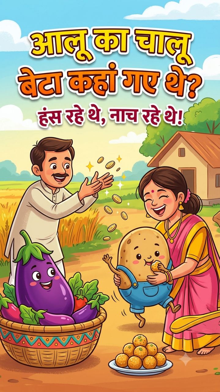आलू और बैंगन की मजेदार कहानी | Hindi Kids Cartoon | बच्चों की मजेदार कहानी #shorts