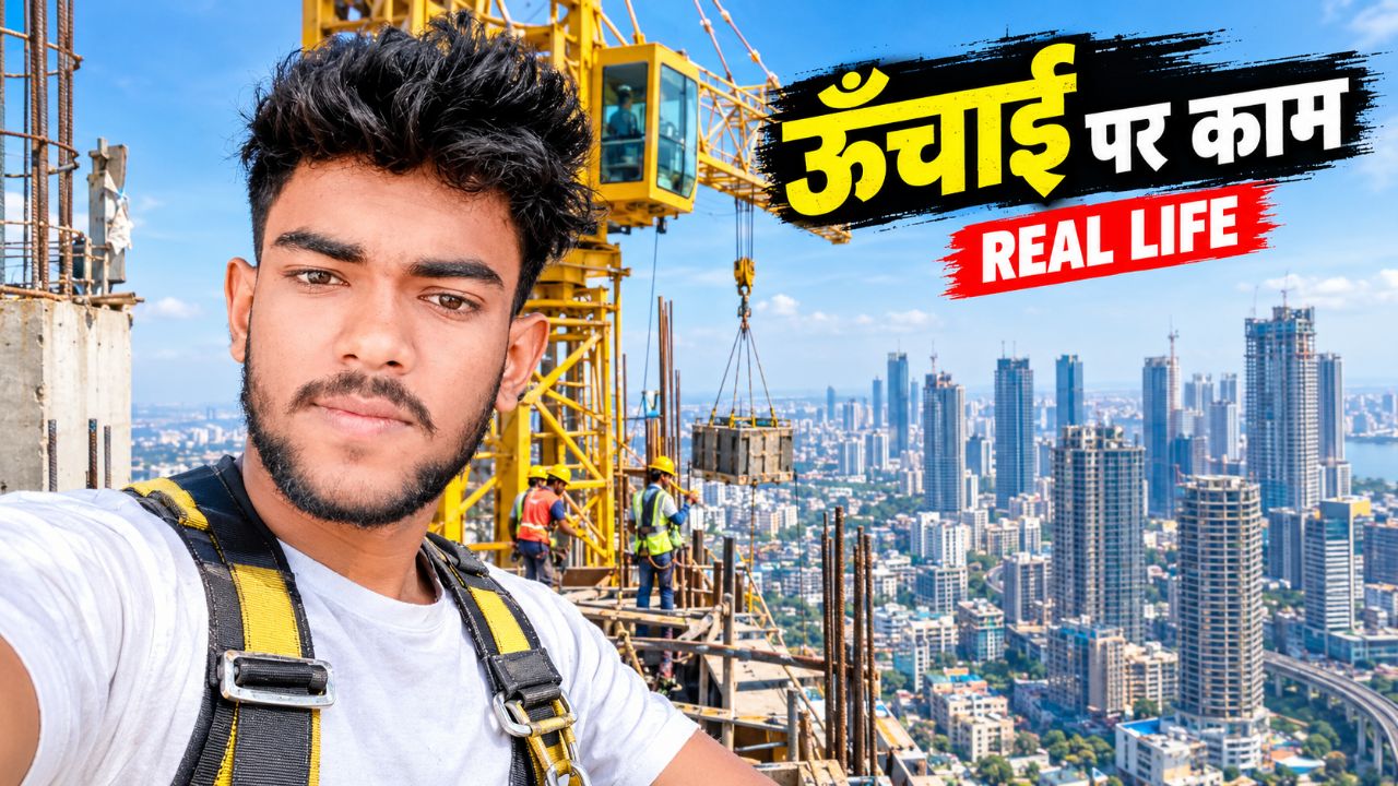 ऊँचाई पर काम 😱 | मजदूर की Real Life | मेहनत की जिंदगी