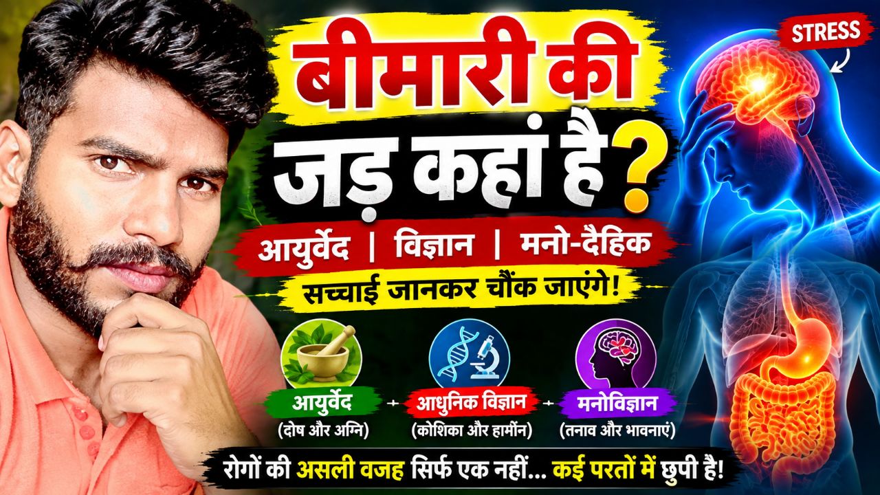 बीमारी की असली जड़ क्या है? | आयुर्वेद, आधुनिक विज्ञान और मनोदैहिक दृष्टिकोण