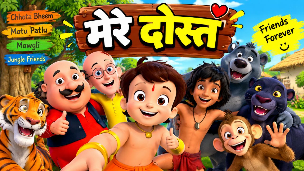 Mere Dost मेरे जंगल के दोस्त मोटू पतलू और मोगली सभी एक साथ chhota Bheem