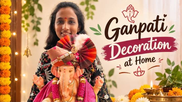 Our ganpati decoration 🌸