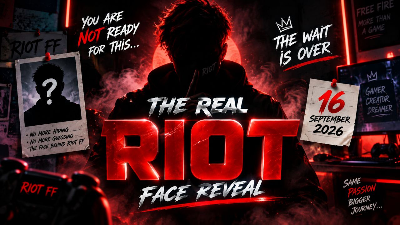 RIOT FF Face Reveal 😱 | THE WAIT IS OVER 🔥 | 16 September 2026