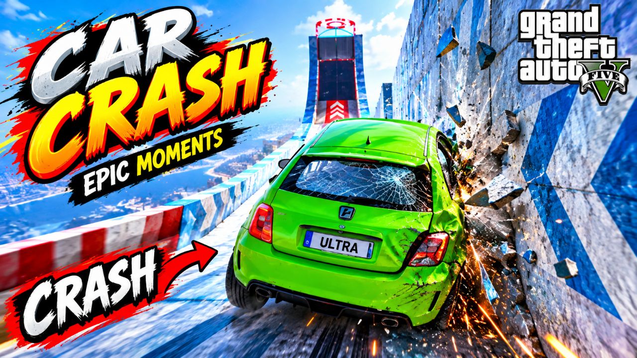 GTA V + BeamNG Car Crash Challenge | Crazy Stunts & Mega Ramp