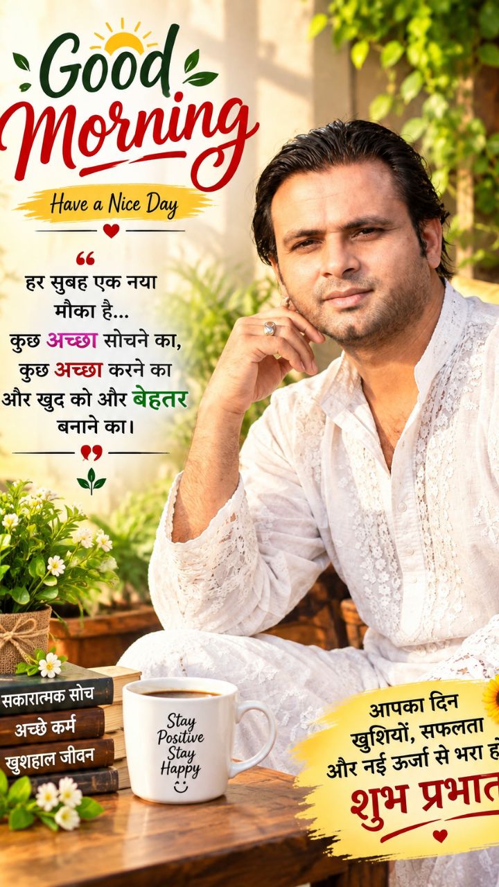 प्यारी सी Good Morning! ☀️🙏 | Have a Great Day Ahead!#GoodMorning#MorningVibes#IndianAesthetic