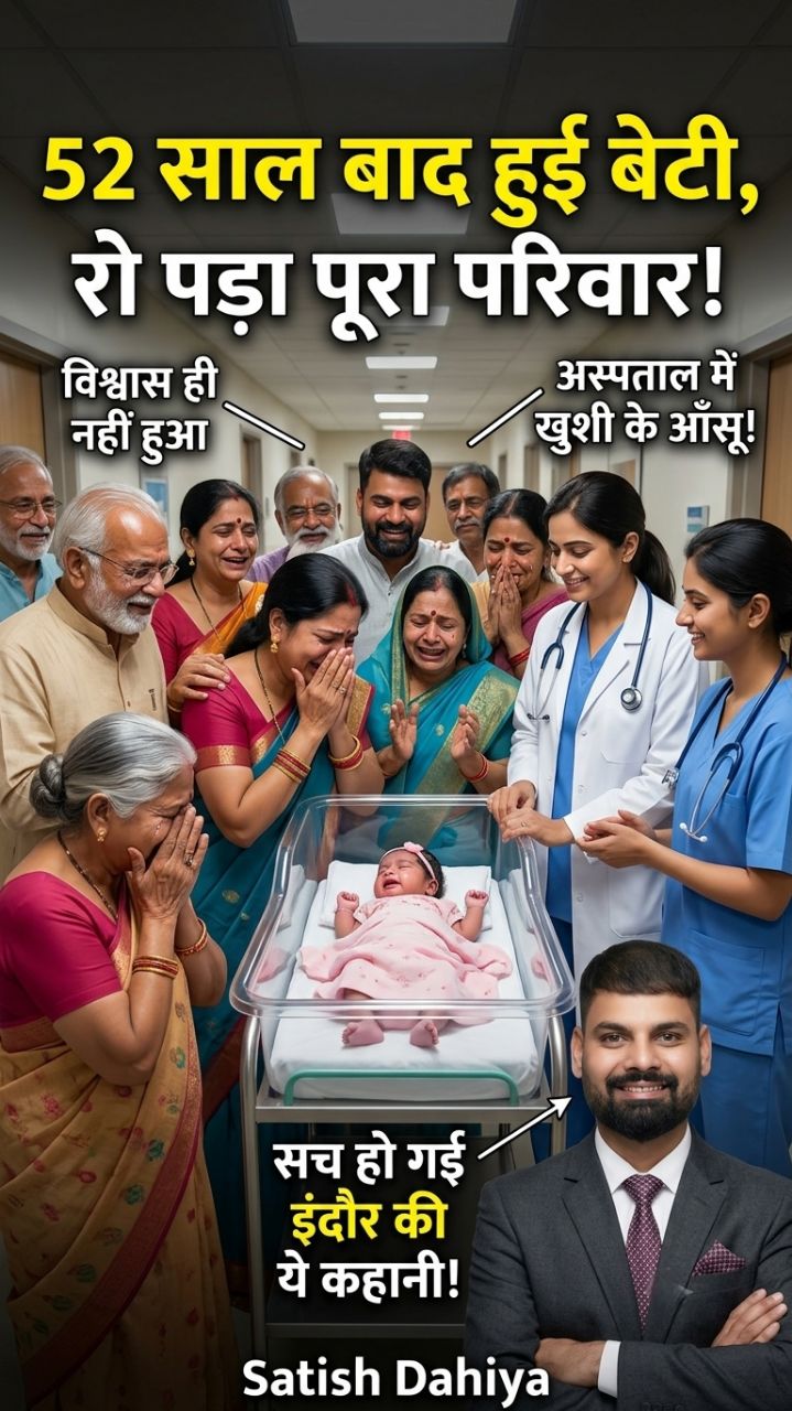 52 साल बाद घर आई नन्हीं परी, रो पड़ा पूरा परिवार! 😭❤️ #SatishDahiya #IndoreNews