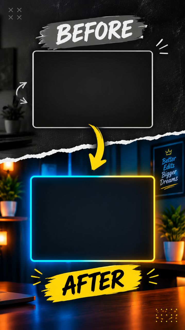 Editing before after