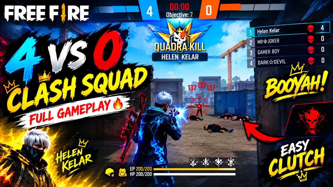 4 vs 0 Clash Squad 😱