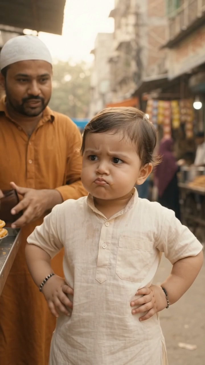 अब्बू! मना करना असभ्यता होगी!" 😱✨ | Funny Baby Dialogue Shorts