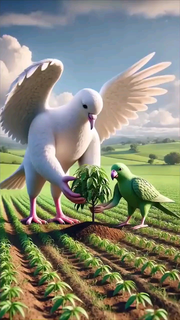 कबूतर और तोते की अनोखी दोस्ती 🕊️🦜❤️ | Heart Touching Hindi Story | Moral Story #shorts