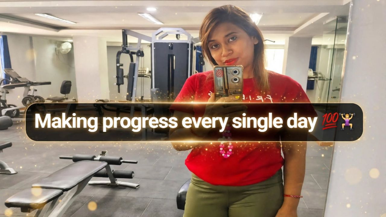 Good energy and gym vibes only 🌸✨