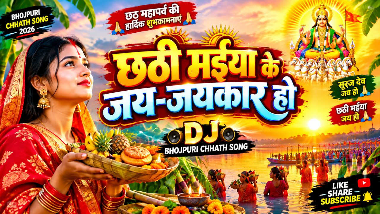 🙏🌅 छठी मईया के जय-जयकार हो | DJ Bhojpuri Chhath Song 2026 🪔🔥