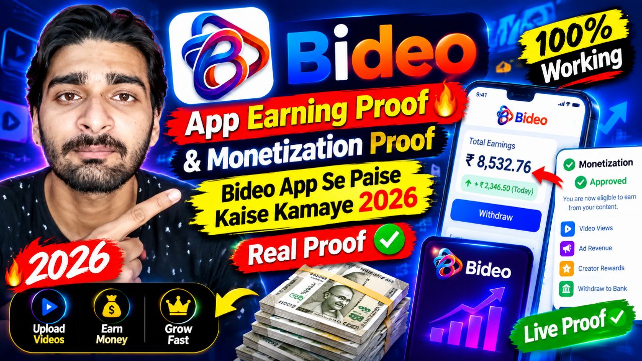 Bideo App Earning Proof & Monetization Proof 🔥 | Bideo App Se Paise Kaise Kamaye 2026 | Real Proof