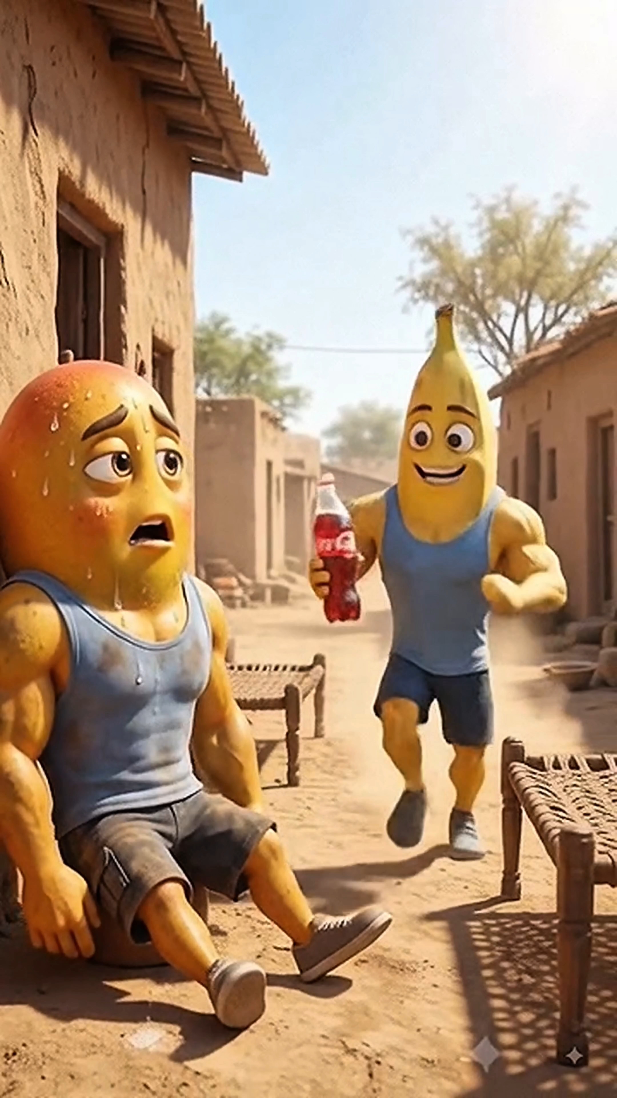 Aamoo Mango Aur Jaadui Cold Drink! 😂 | AI Fruit Animation Comedy Shorts