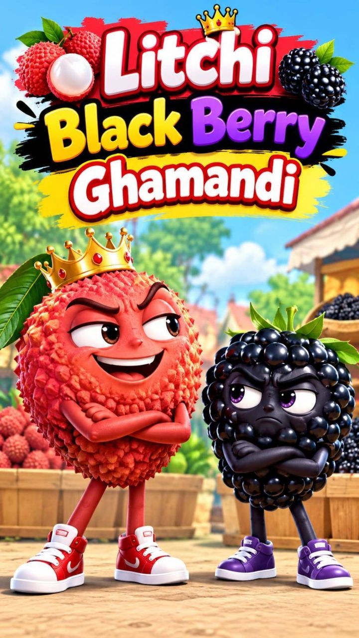 🍒🫐 लिची और ब्लैकबेरी की अनोखी दोस्ती